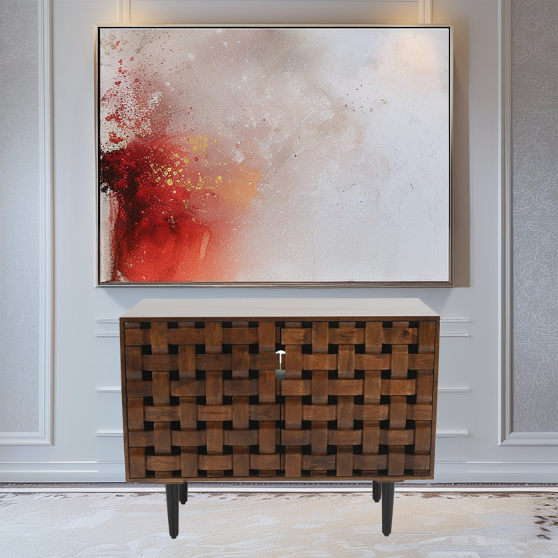木製キャビネット サイドボード Wade Logan Wade Logan® Wade Logan Branstetter Solid Wood Accent Cabinet